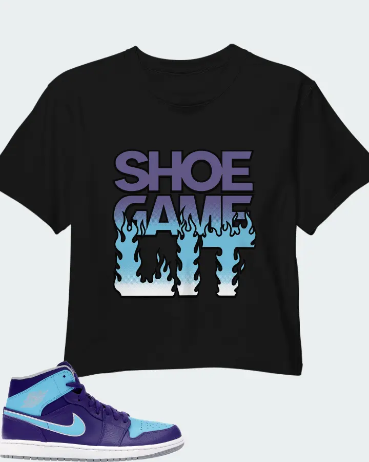 Air Jordan 1 Mid Gamma Blue Matching Crop Top