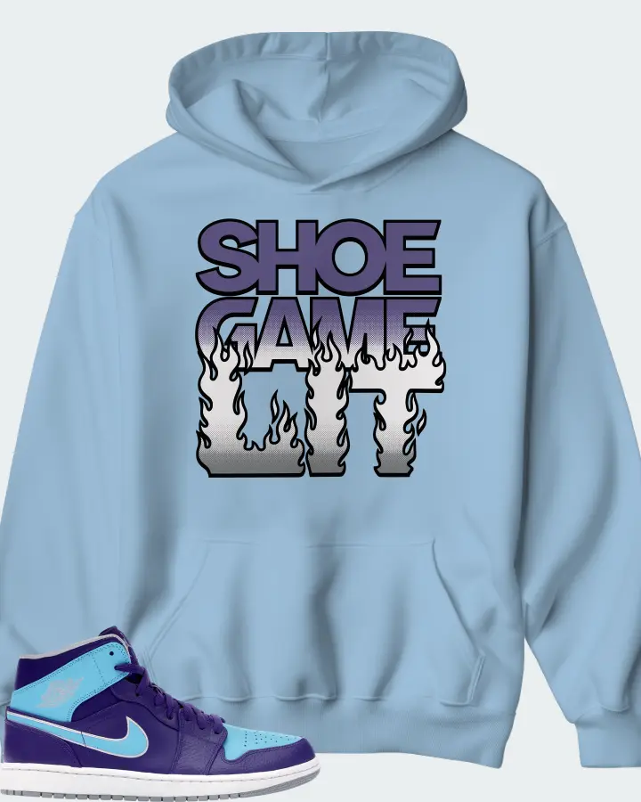 Air Jordan 1 Mid Gamma Blue Matching Hoodie