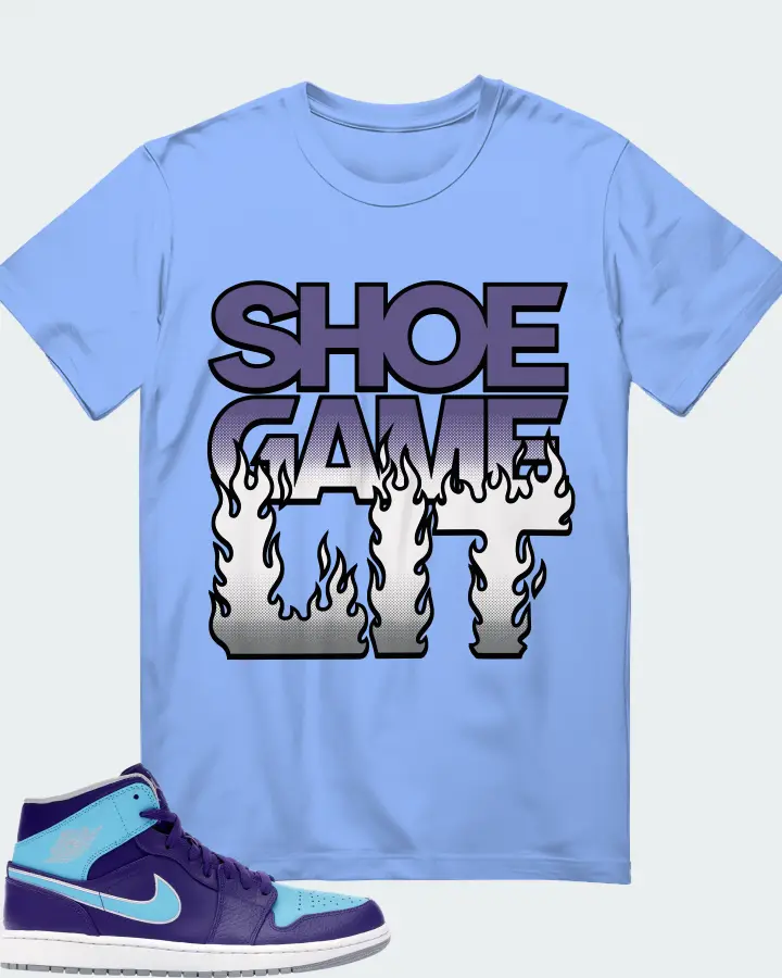 Air Jordan 1 Mid Gamma Blue Matching T-Shirt