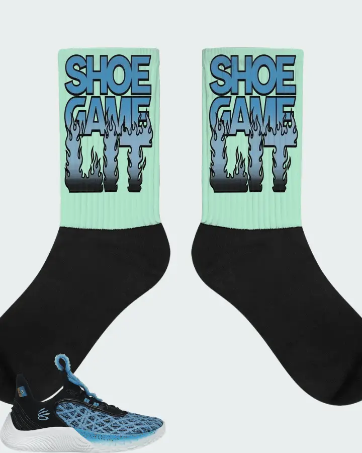 Under Armour Curry Flow 9 Sneaker Matching Socks - Shoe Game Lit Refreshed
