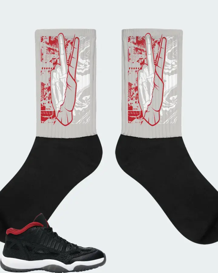 Jordan 11 Retro Low Sneaker Matching Grey Socks - Peace of mind