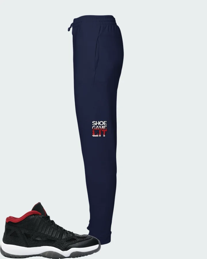 Jordan 11 Retro Low Sneaker Matching Navy Joggers - Shoe Game Lit Refreshed