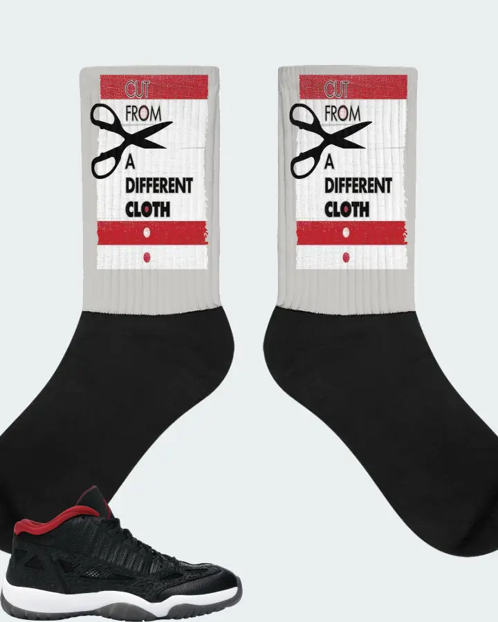 Jordan 11 Retro Low Sneaker Matching Grey Socks - Cut From a Different Cloth