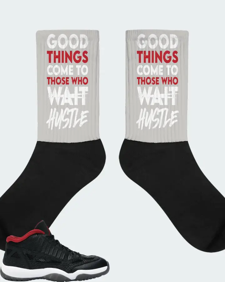 Jordan 11 Retro Low Sneaker Matching Grey Socks - Good Things Come