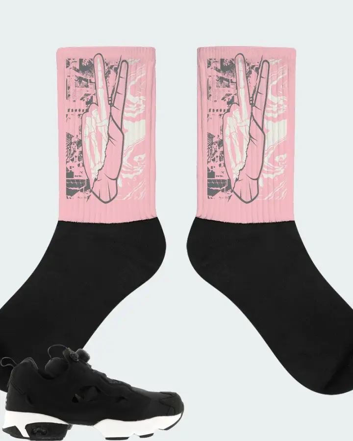 Reebok Instapump Fury Sneaker Matching Pink Socks - Peace of mind