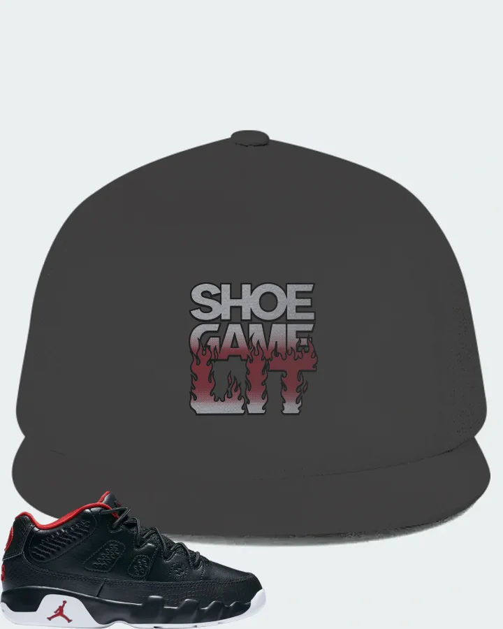 Jordan 9 Retro Low Snakeskin (PS) Sneaker Matching Dark Grey Hat - Shoe Game Lit Refreshed