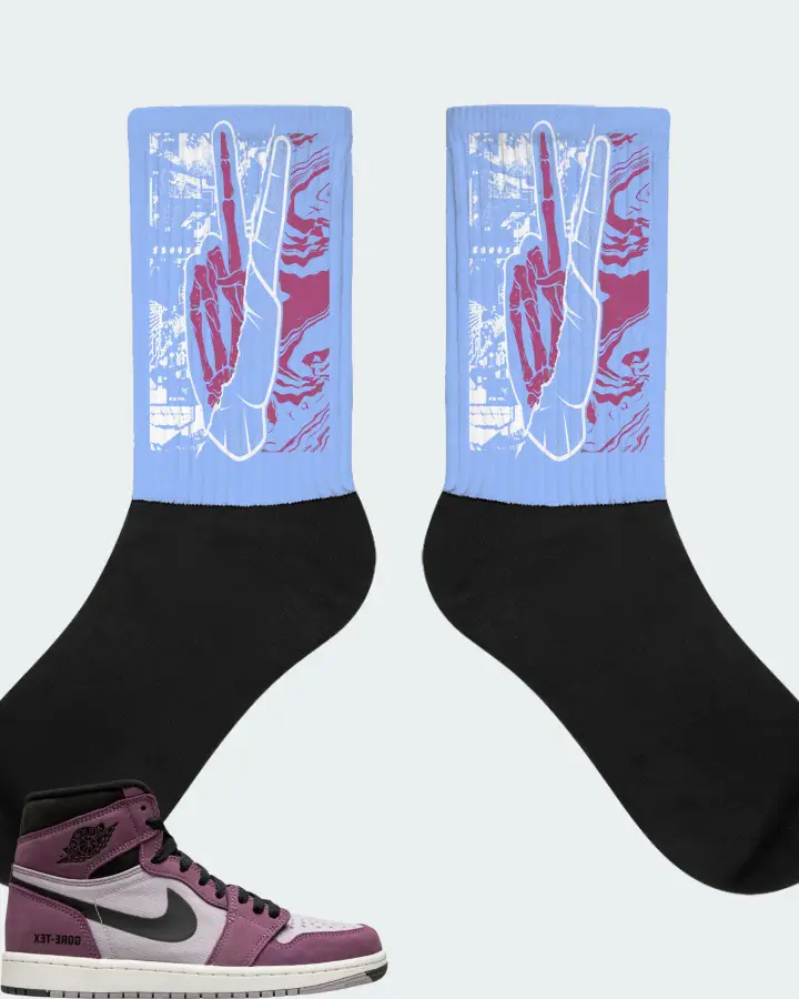Jordan 1 High Element Sneaker Matching Carolina Blue Socks - Peace of mind