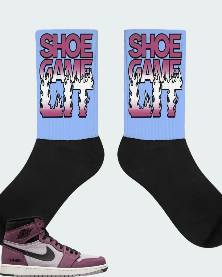 Jordan 1 High Element Sneaker Matching Carolina Blue Socks - Shoe Game Lit Refreshed