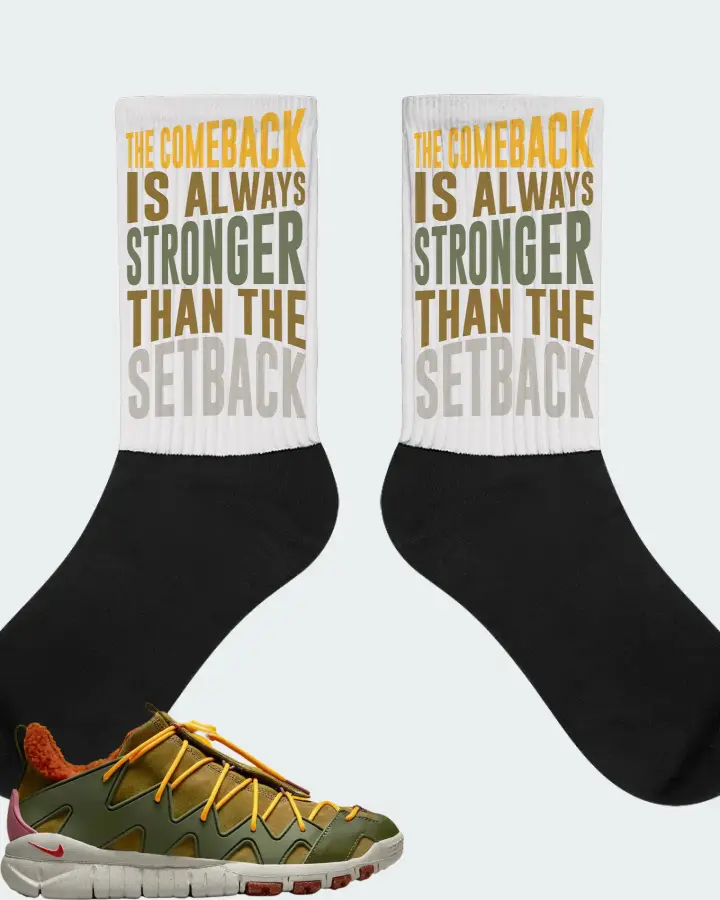 Nike Free Crater Trail Boot Sneaker Matching White Socks - The Comeback