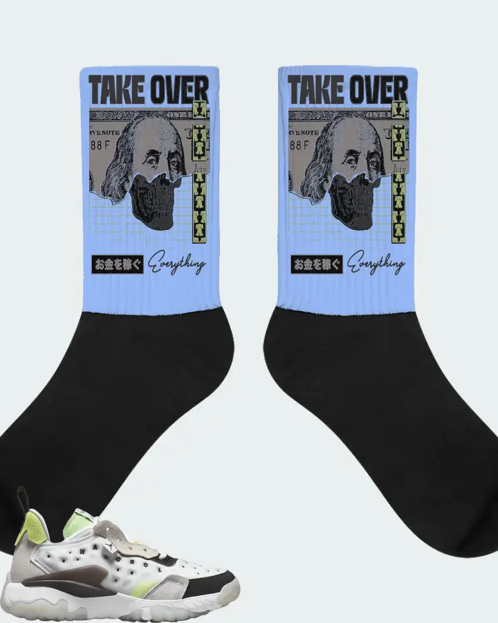Jordan Delta 2 Sneaker Matching Carolina Blue Socks - Take Over