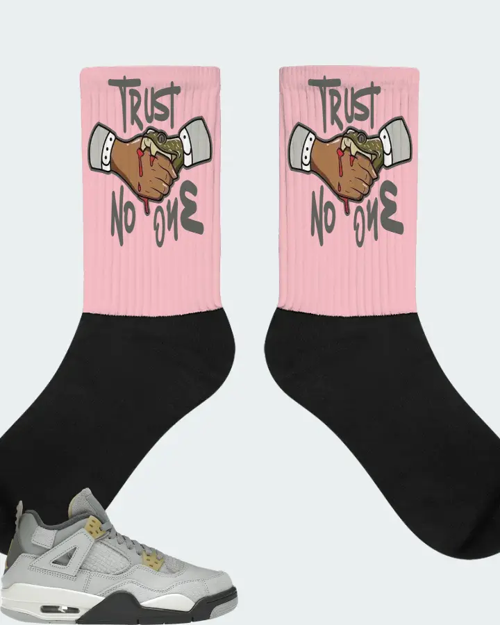 Jordan 4 Retro SE Sneaker Matching Pink Socks - Trust No One