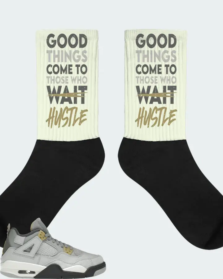 Jordan 4 Retro SE Sneaker Matching Citron Socks - Good Things Come