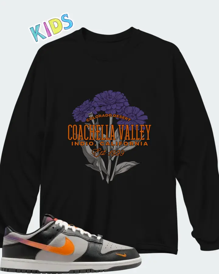Nike Dunk Low Sunset Matching Kid's Long Sleeve T-Shirt