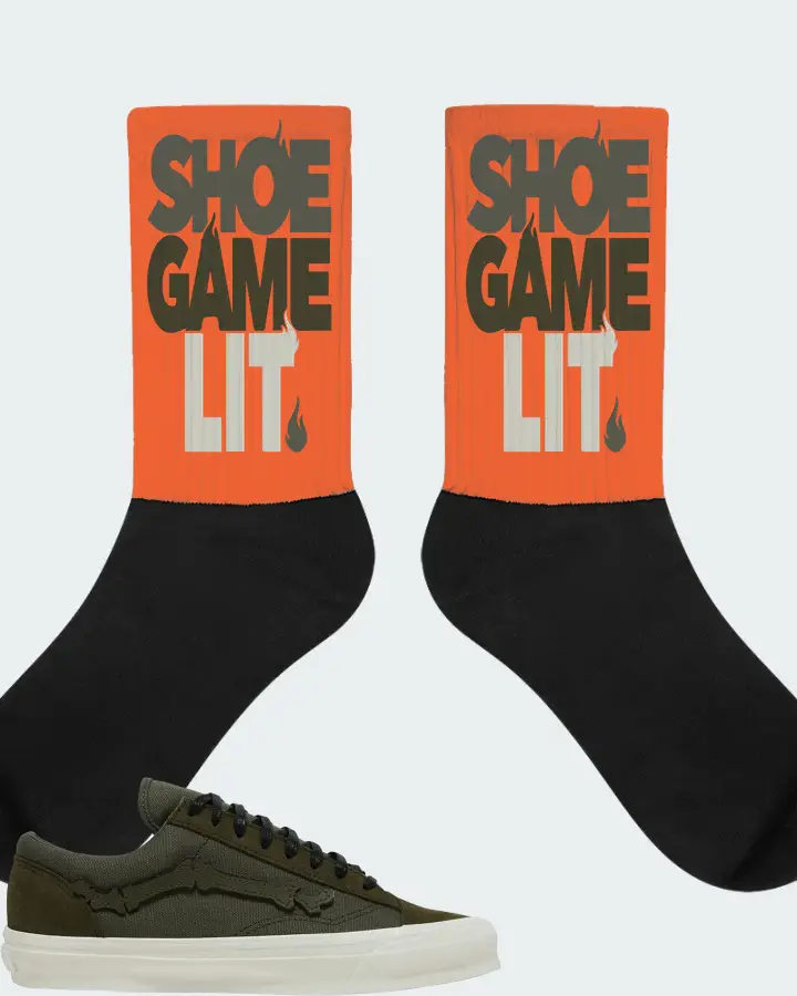 Vans OG Style 36 LX Sneaker Matching Orange Socks - Shoe Game Lit Classic