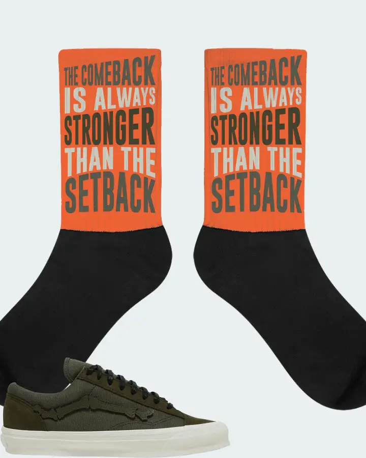 Vans OG Style 36 LX Sneaker Matching Orange Socks - The Comeback