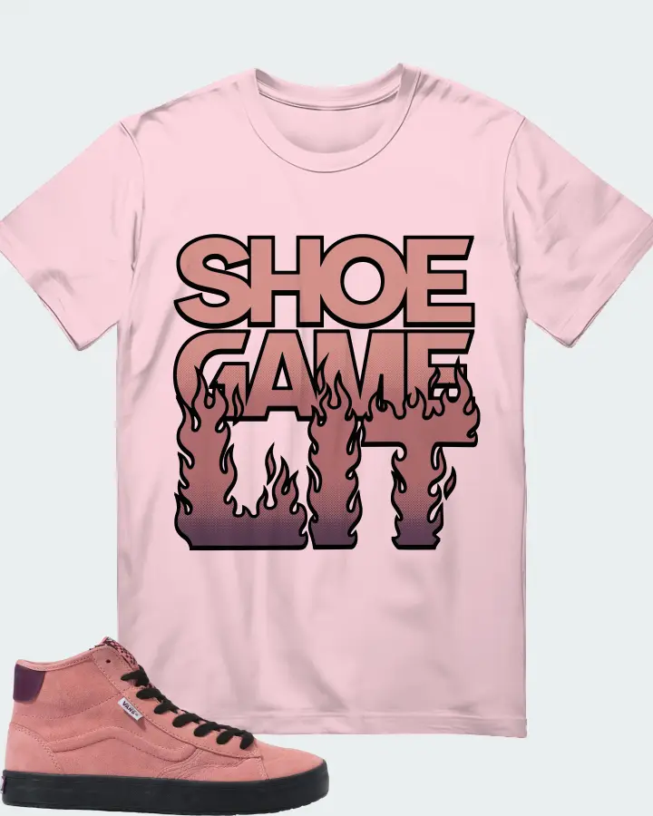 Vans The Lizzie Sneaker Matching Soft Pink T-Shirt - Shoe Game Lit Refreshed