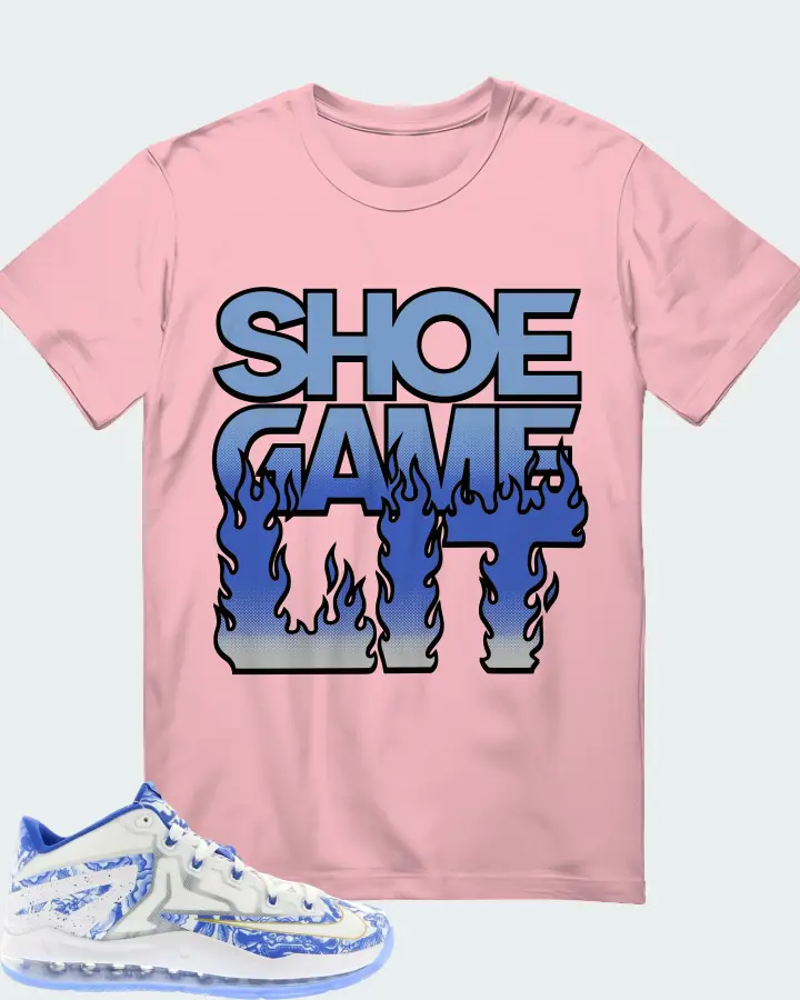 Nike LeBron 11 Low Sneaker Matching Pink T-Shirt - Shoe Game Lit Refreshed