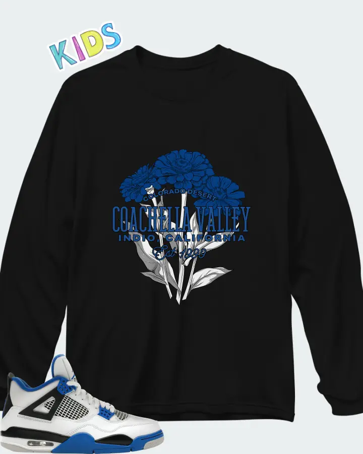 Air Jordan 4 Retro Motorsports Matching Kid's Long Sleeve T-Shirt