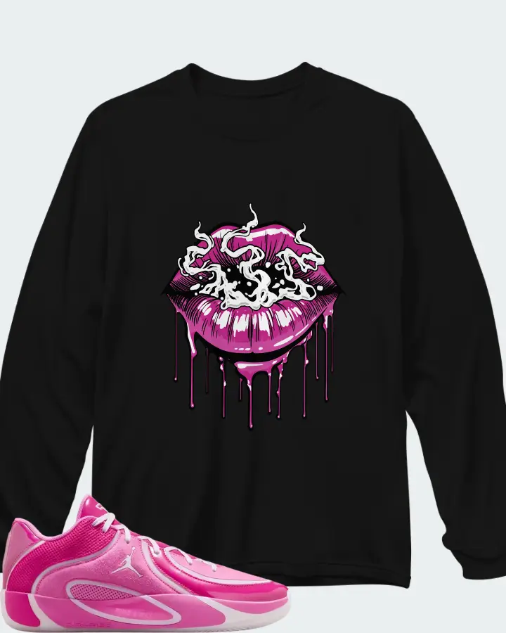 Air Jordan Tatum 4 China Rose Matching Long Sleeve T-Shirt