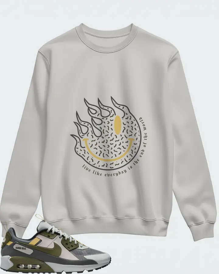 Nike Air Max 90 Drift Cargo Khaki Matching Sweatshirt
