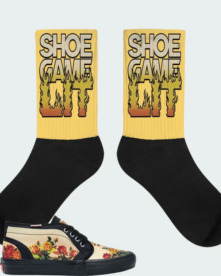 Vans Chukka Sneaker Matching Yellow Socks - Shoe Game Lit Refreshed