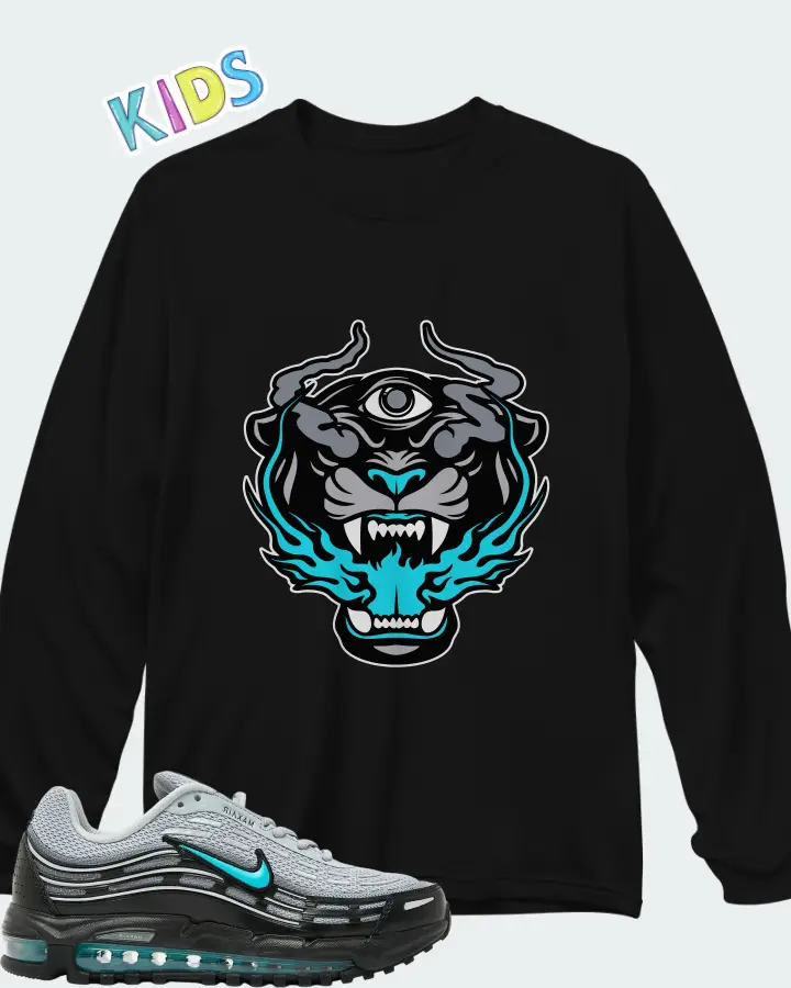 Nike Air Max TL 2.5 Wolf Grey Dusty Cactus Matching Kid's Long Sleeve T-Shirt