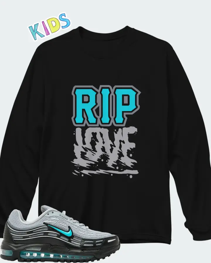 Nike Air Max TL 2.5 Wolf Grey Dusty Cactus Matching Kid's Long Sleeve T-Shirt