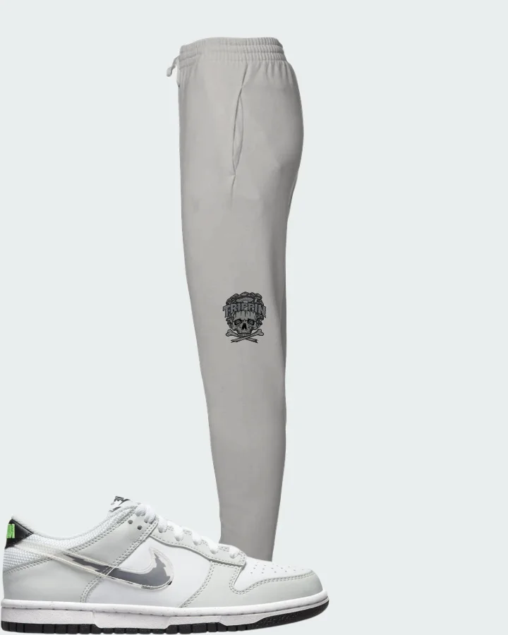 Nike Dunk Low Glitch Swoosh White Grey (GS) Matching Joggers