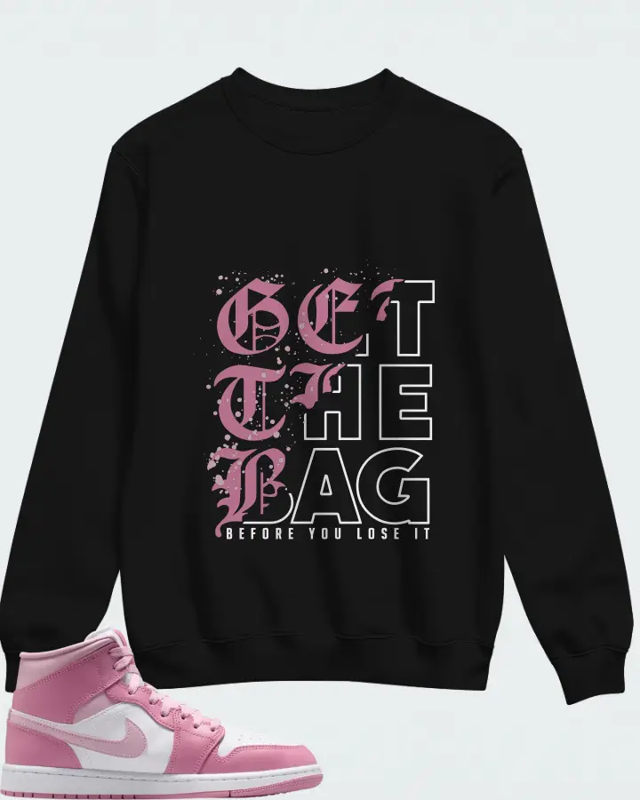 Air Jordan Jordan 1 Mid Elemental Pink Iced Carmine Matching Sweatshirt