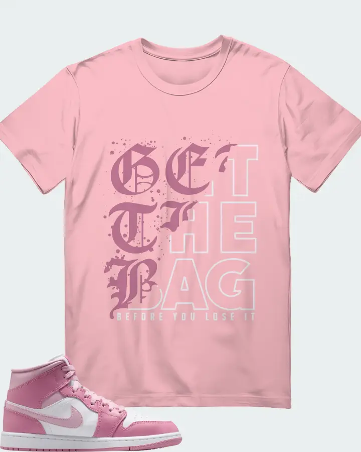 Air Jordan Jordan 1 Mid Elemental Pink Iced Carmine Matching T-Shirt