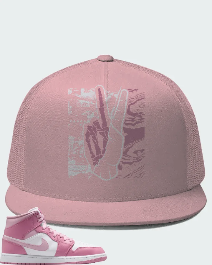 Air Jordan Jordan 1 Mid Elemental Pink Iced Carmine Matching Hat