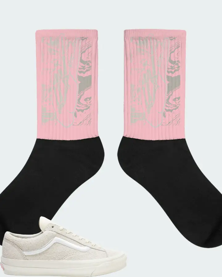 Vans Og Style 36 LX Sneaker Matching Pink Socks - Peace of mind