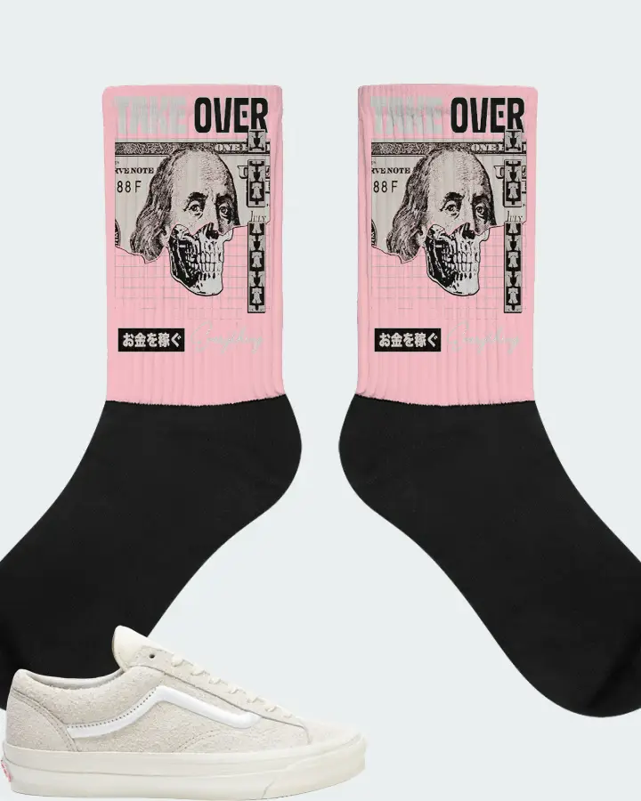 Vans Og Style 36 LX Sneaker Matching Pink Socks - Take Over