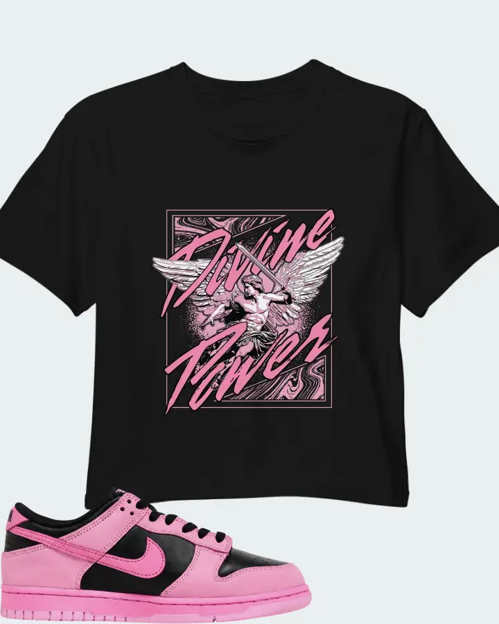 Nike Dunk Low SE Pink Rise Matching Crop Top