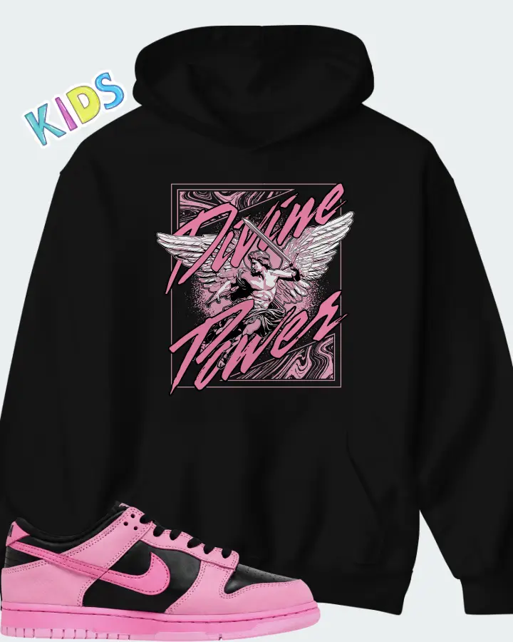 Nike Dunk Low SE Pink Rise Matching Kid's Hoodie