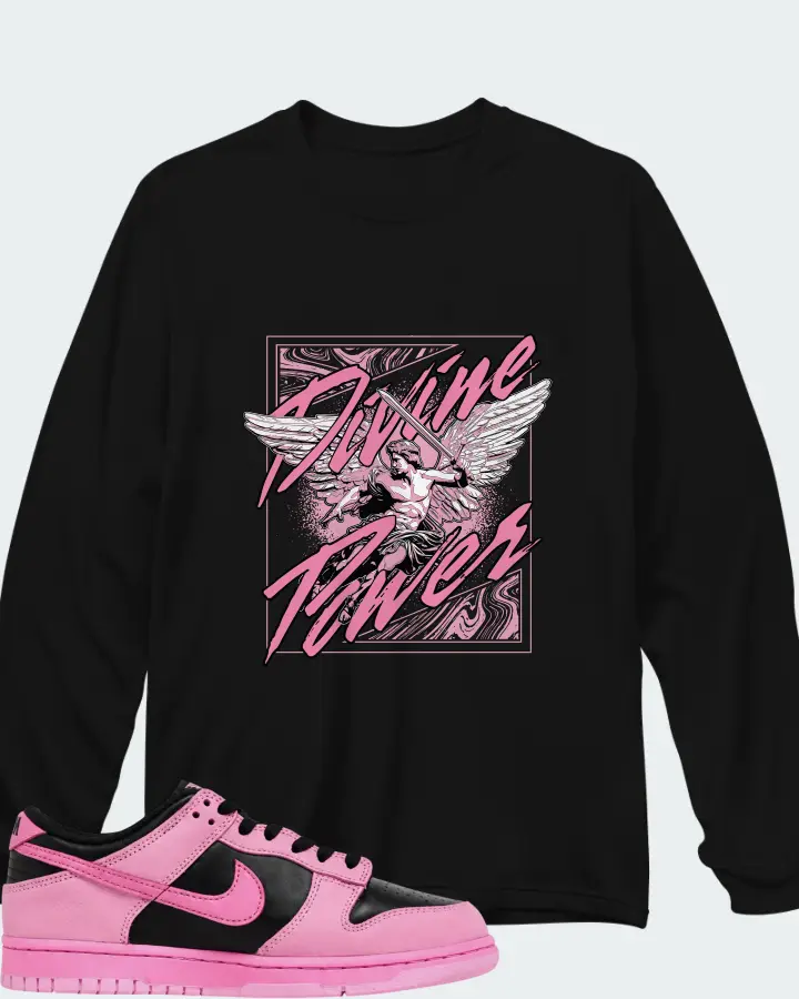 Nike Dunk Low SE Pink Rise Matching Long Sleeve T-Shirt