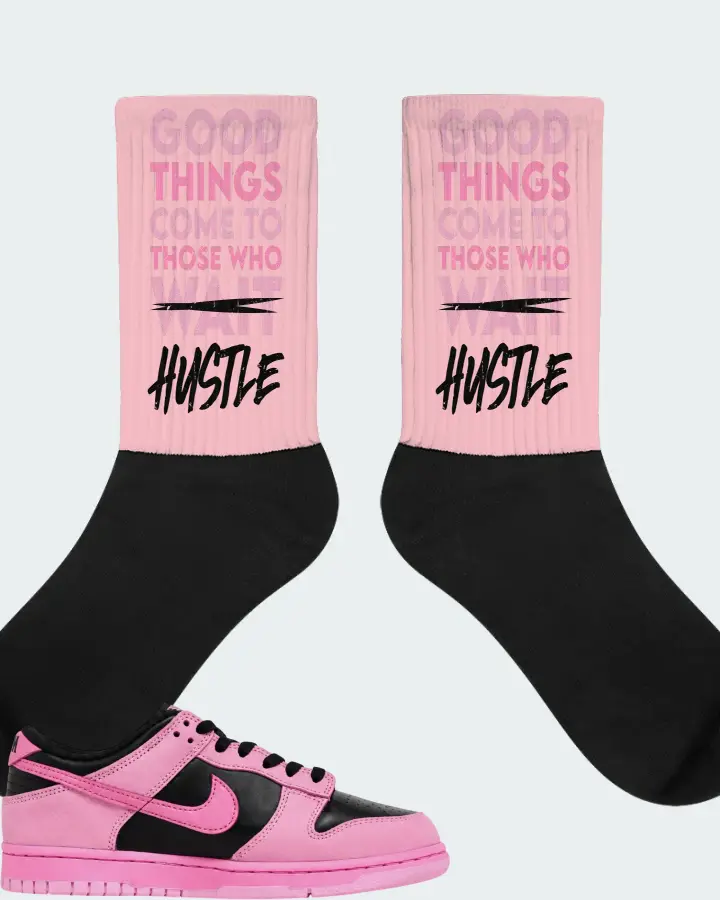 Nike Dunk Low SE Pink Rise Sneaker Matching Pink Socks - Good Things Come