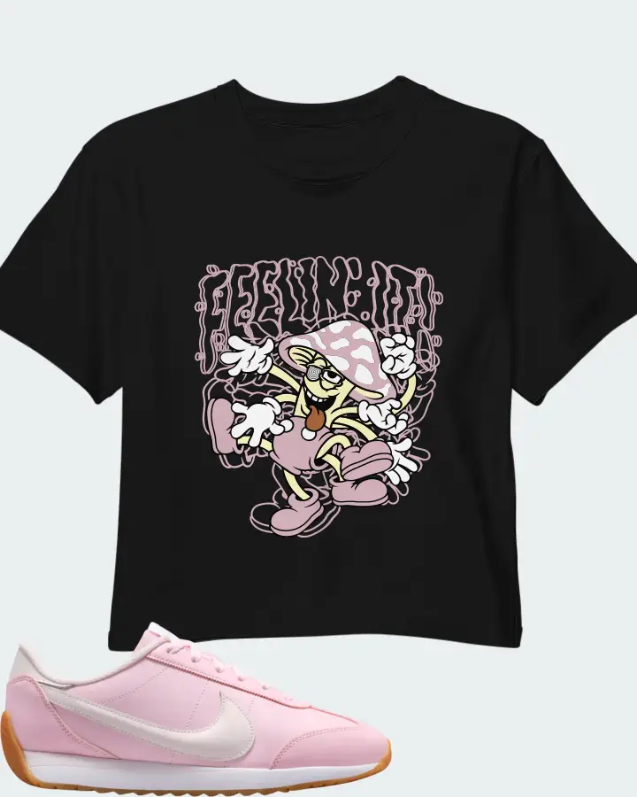 Nike Pacific Leather SE Pink Foam Pearl Pink Gum Matching Crop Top