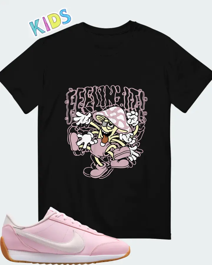 Nike Pacific Leather SE Pink Foam Pearl Pink Gum Matching Kid's T-Shirt