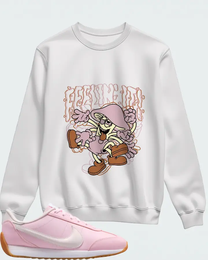 Nike Pacific Leather SE Pink Foam Pearl Pink Gum Matching Sweatshirt