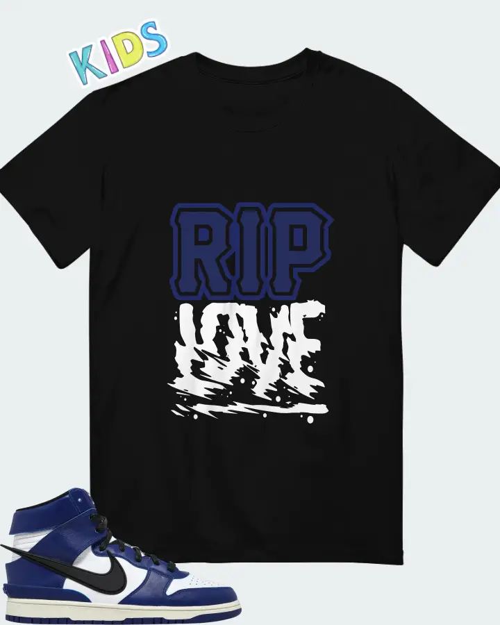 AMBUSH x Nike Dunk High Deep Royal Matching Kid's T-Shirt