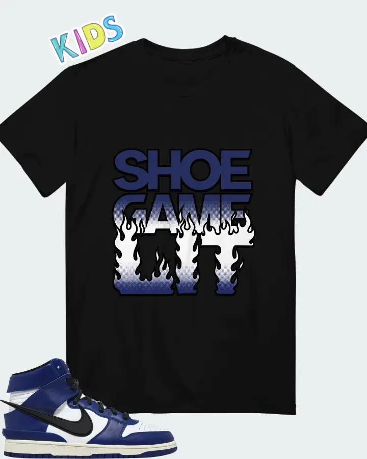 AMBUSH x Nike Dunk High Deep Royal Matching Kid's T-Shirt