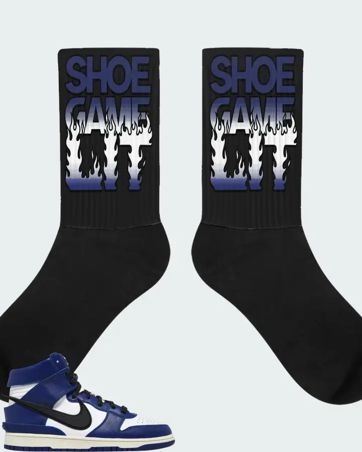 AMBUSH x Nike Dunk High Deep Royal Matching Socks