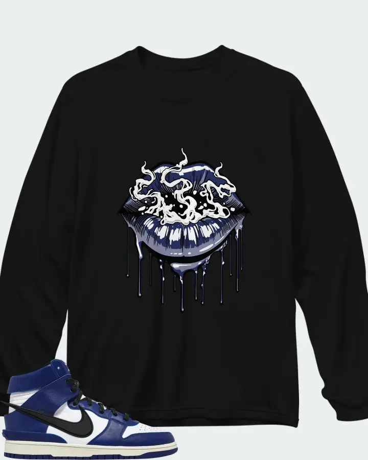 AMBUSH x Nike Dunk High Deep Royal Matching Long Sleeve T-Shirt