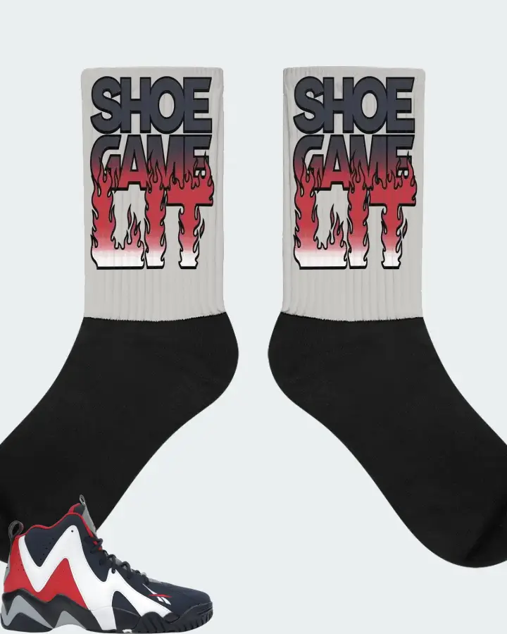 Reebok Kamikaze II Sneaker Matching Grey Socks - Shoe Game Lit Refreshed
