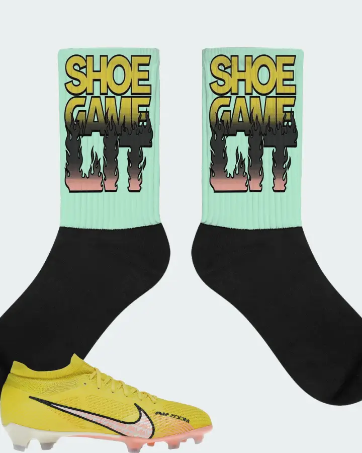 Nike Zoom Mercurial Vapor 15 Pro FG Sneaker Matching Mint Socks - Shoe Game Lit Refreshed