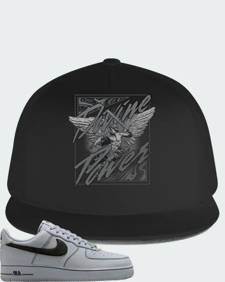 Nike Air Force 1 '07 LV8 Wolf Grey Black Matching Hat