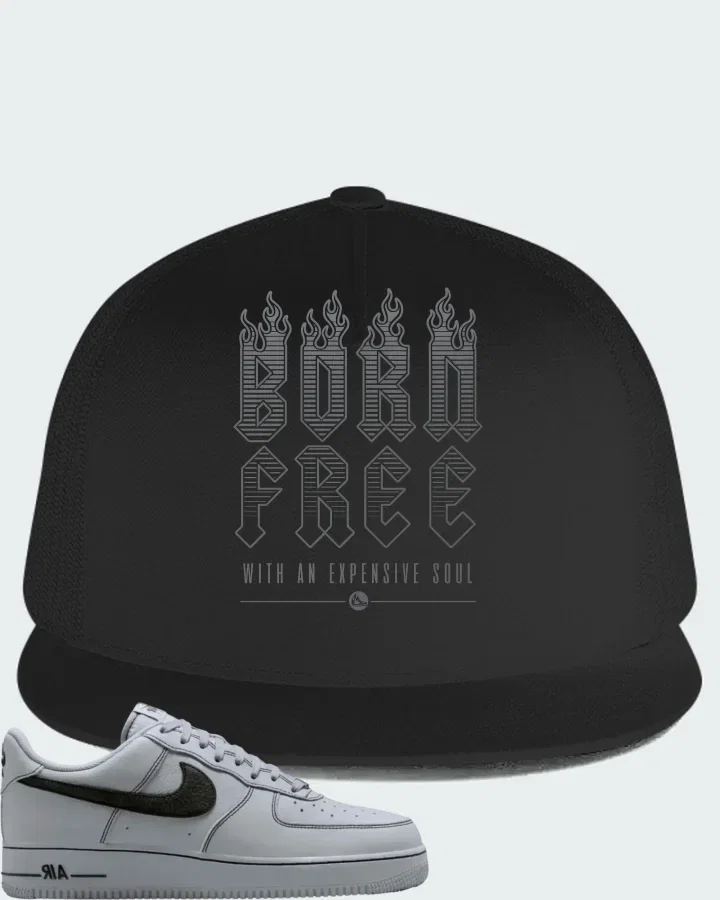 Nike Air Force 1 '07 LV8 Wolf Grey Black Matching Hat