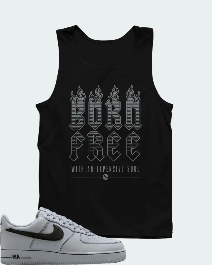 Nike Air Force 1 '07 LV8 Wolf Grey Black Matching Tank Top