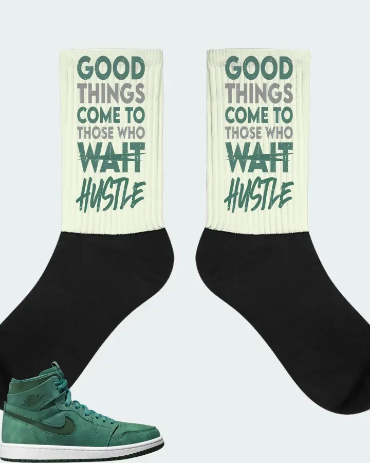 Jordan 1 High Zoom Air CMFT Sneaker Matching Citron Socks - Good Things Come